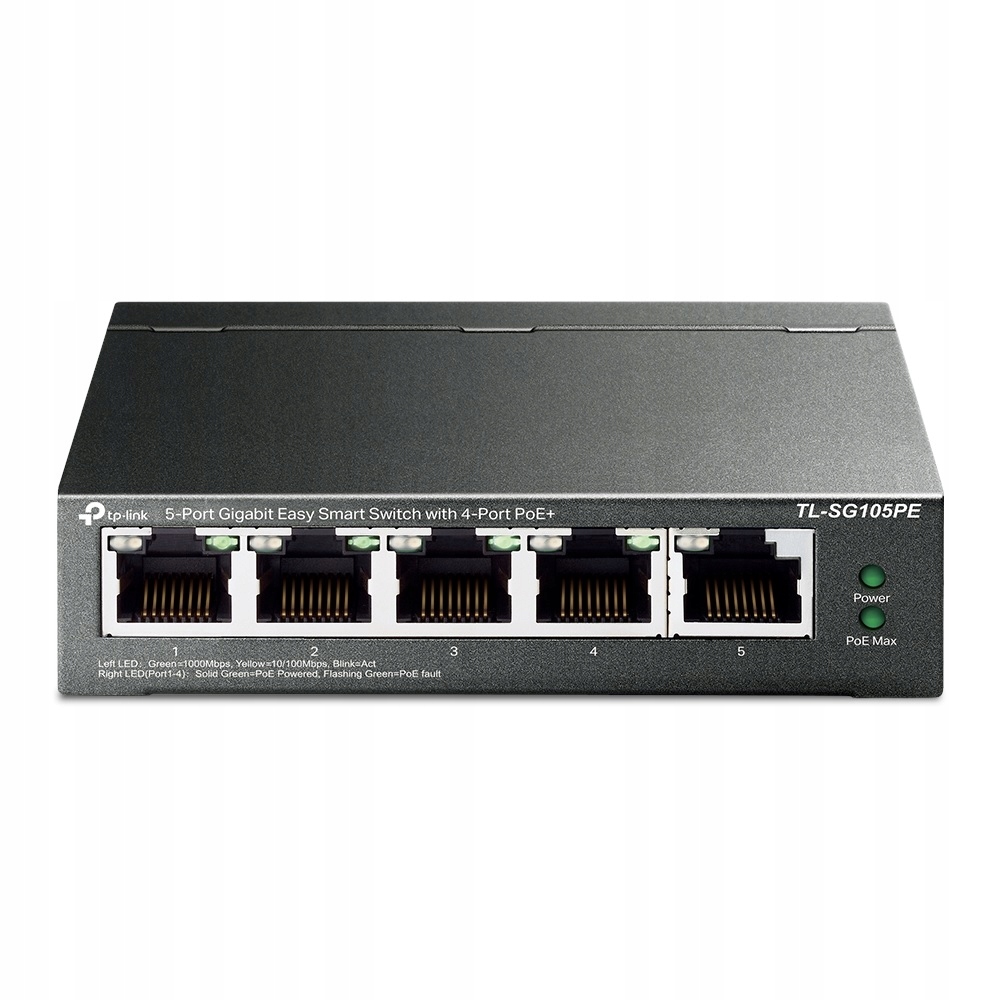 

Tp-link Przełącznik SG105PE Switch Smart 5xGb (4xP