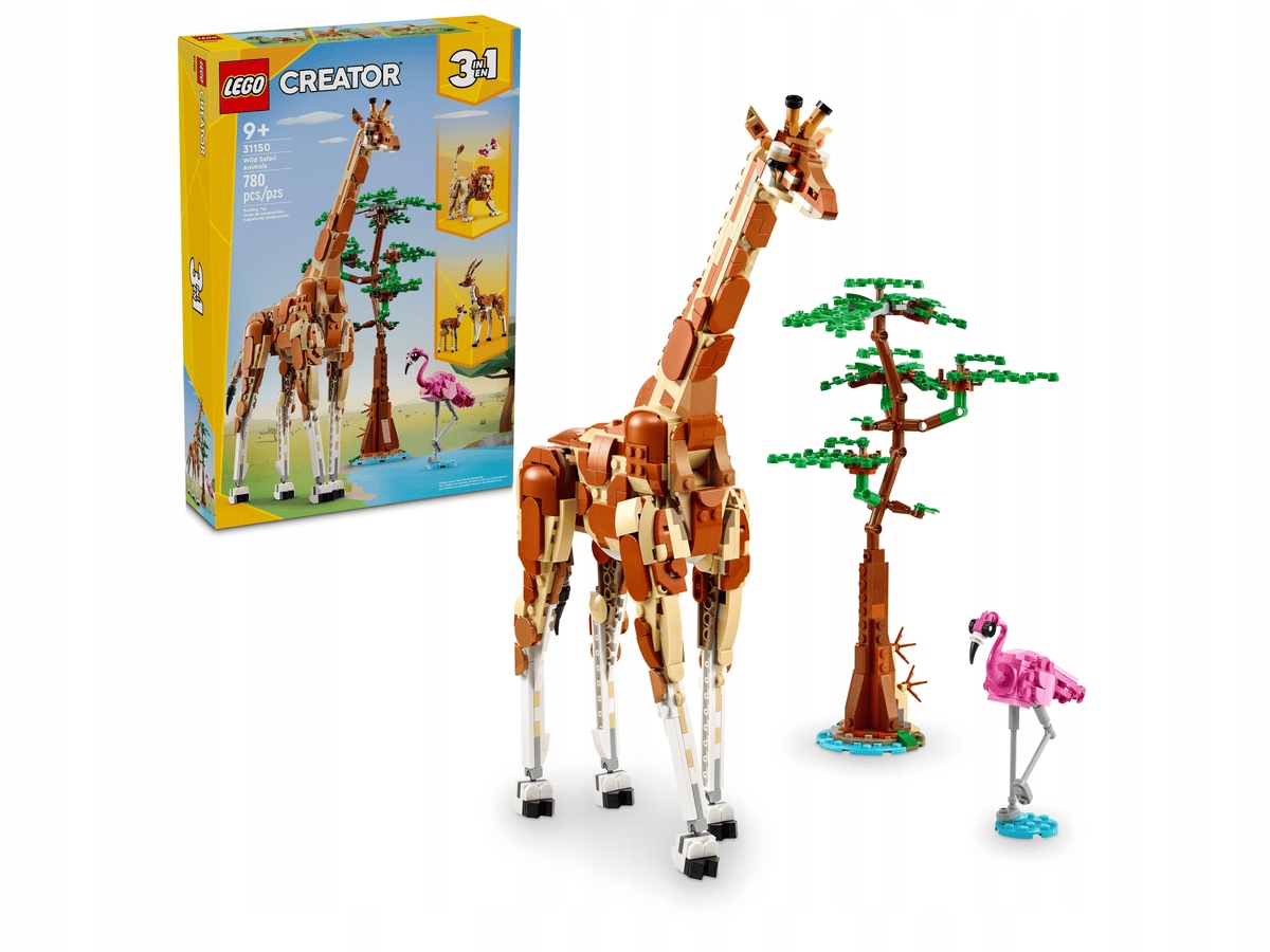 Lego Creator 31150 3v1 Divoká Zvířata Ze Safari 9+ 780 Dílků