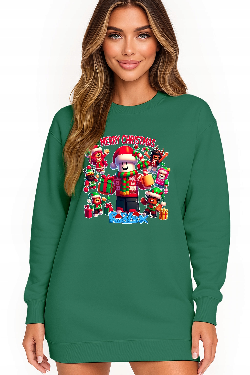 Mikina Vánoční Oversize Šaty Roblox Dárek K Vánocům XL