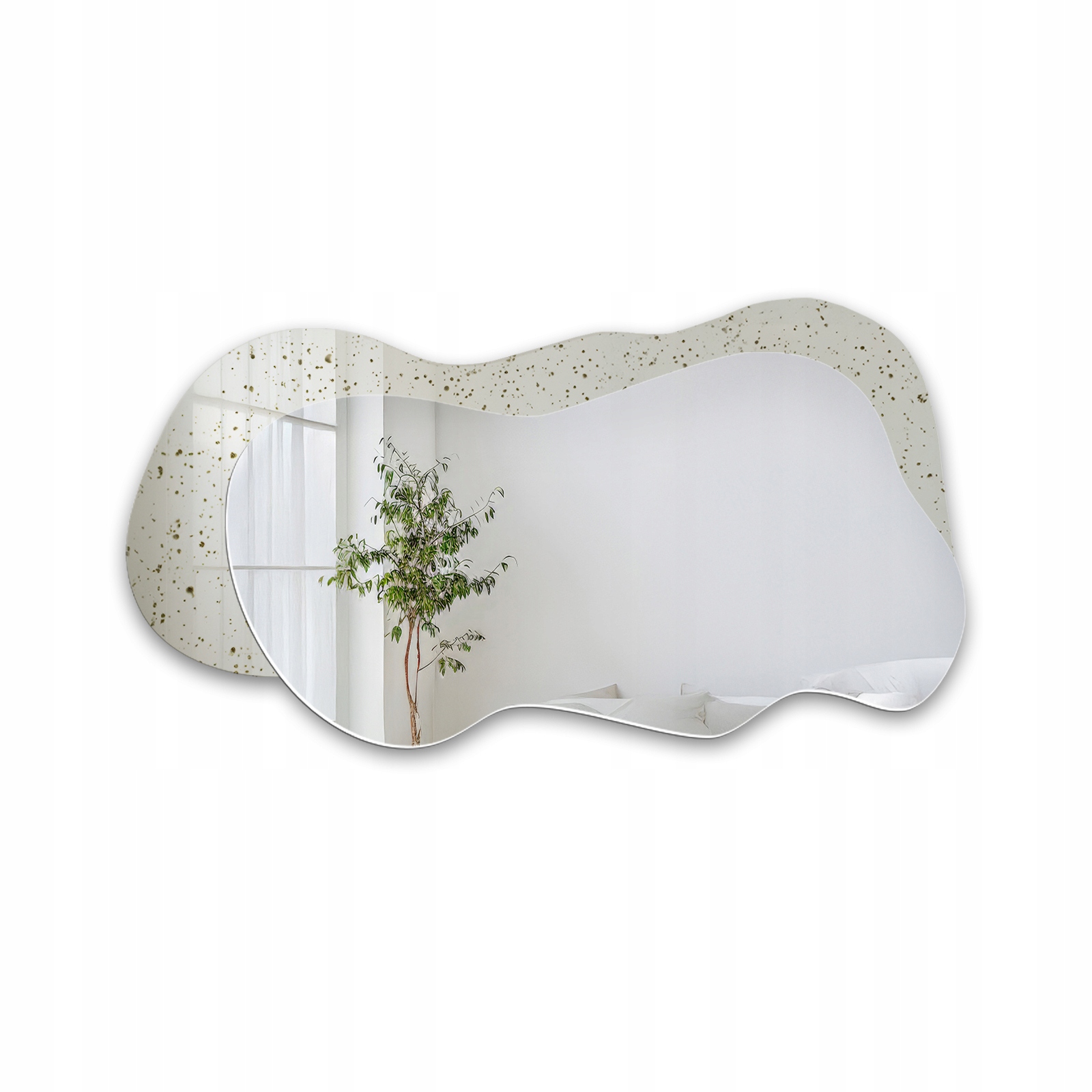 Zrcadlo Veloce s vintage zestárlým zrcadlem 160X86, nástěnné