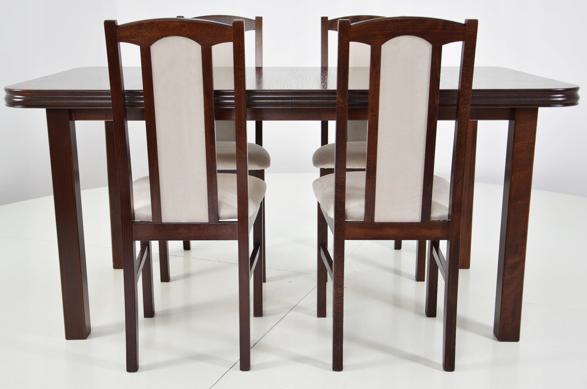 Duży stół rozkładany do kuchni/jadalni i 4 krzesła Wysokość stołu 76 cm