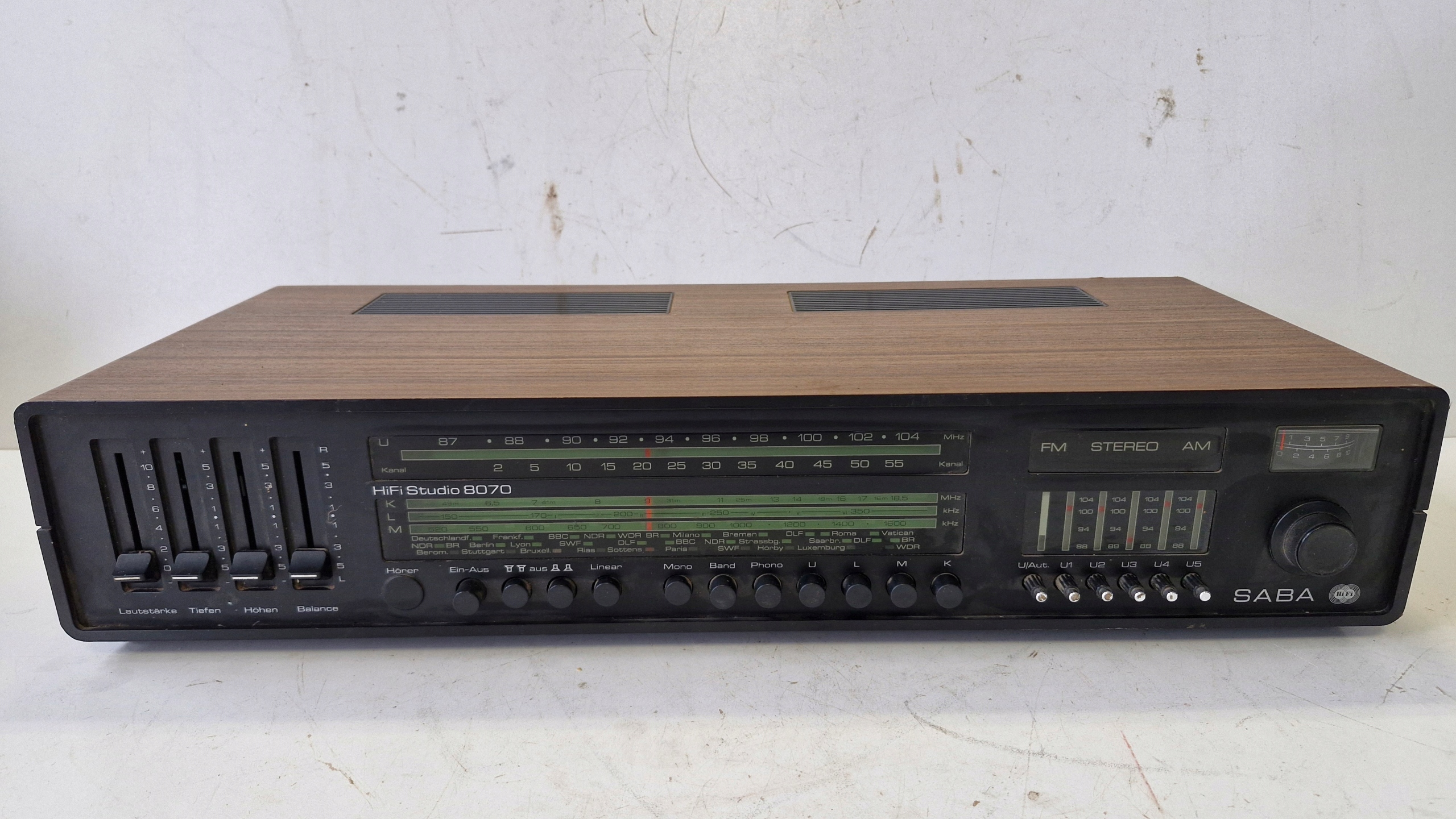 WZMACNIACZ AMPLITUNER SABA HIFI STUDIO 8070 CZARNY STAN DOBRY GWR