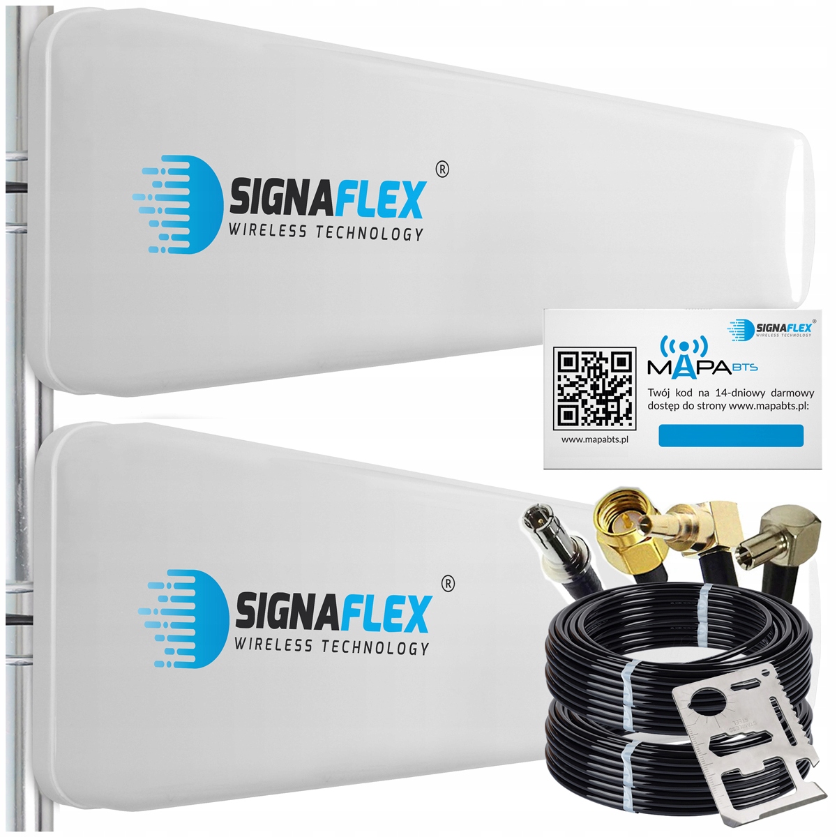 ANTENA ZEWNĘTRZNA DO ROUTERA INTERNETU DUAL 3G 4G 5G LTE ZTE HUAWEI 10m