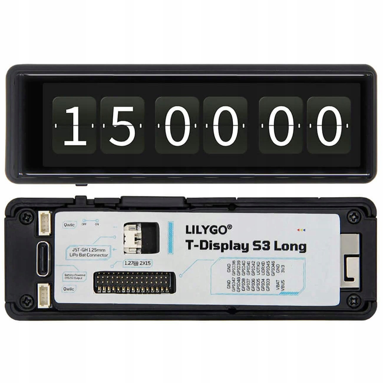 T-Display S3 Long LilyGo ESP32-S3 displej 3.4" 16MB WiFi Bt v pouzdře