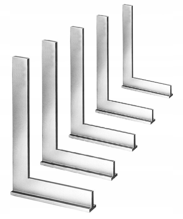 Kątownik Ślusarski Ze Stopką Zestaw Kątowników 150-500MM 5EL. Grubość 5MM