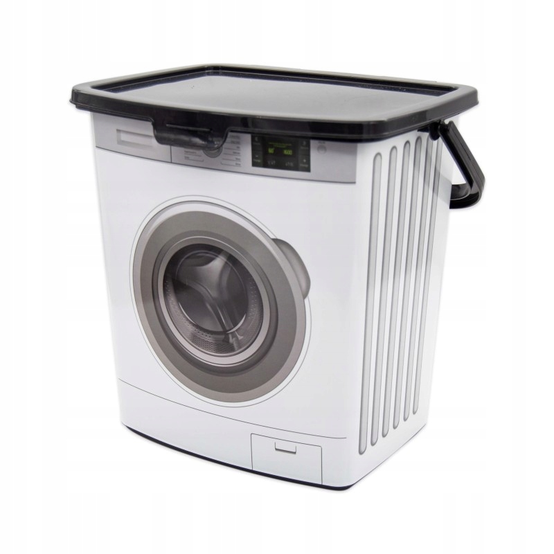 POJEMNIK NA PROSZEK DETERGENTY KAPSUŁKI DO PRANIA NA KARMĘ 5L ZAMYKANY biał