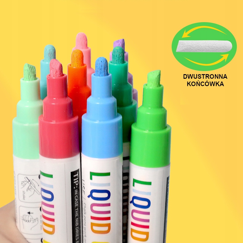 Markery Pisaki kredowe Liquid Chalk Neon Colors 8 Kol. Liczba sztuk w zestawie 8 szt.