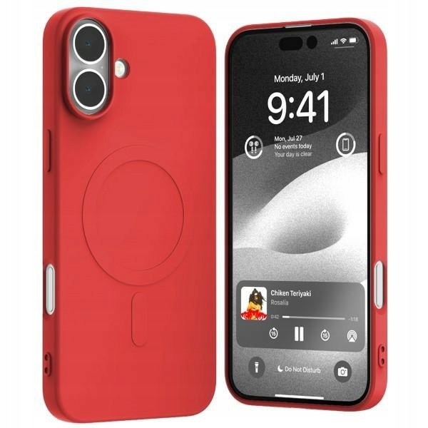 Mercury MagSafe Semi-Silicone iPhone 16Plus 6,7" czerwony /red