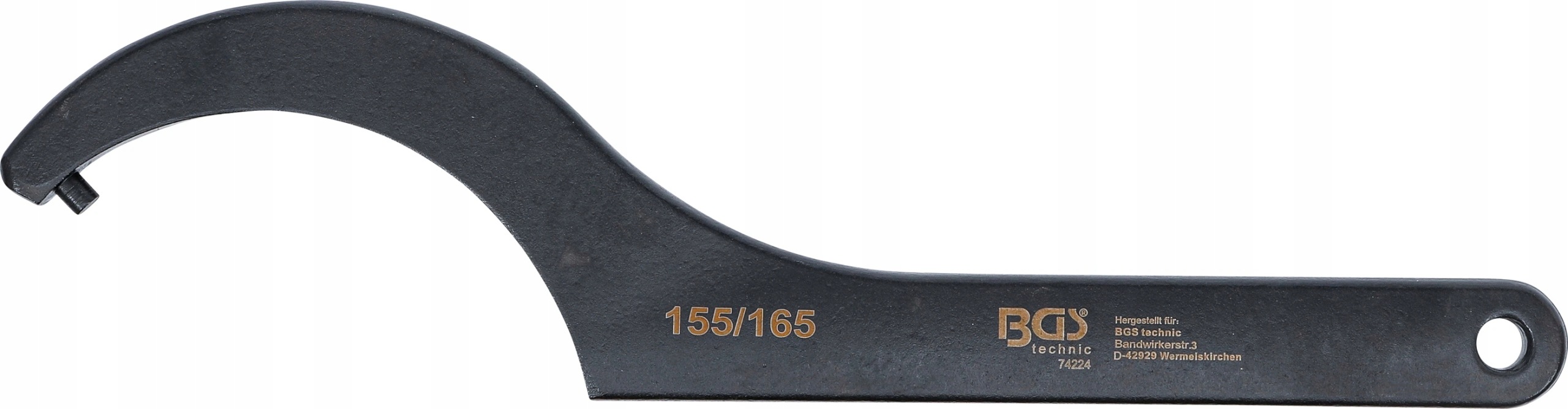 Bgs 74224, Hákový kľúč s čapom 155 165 mm