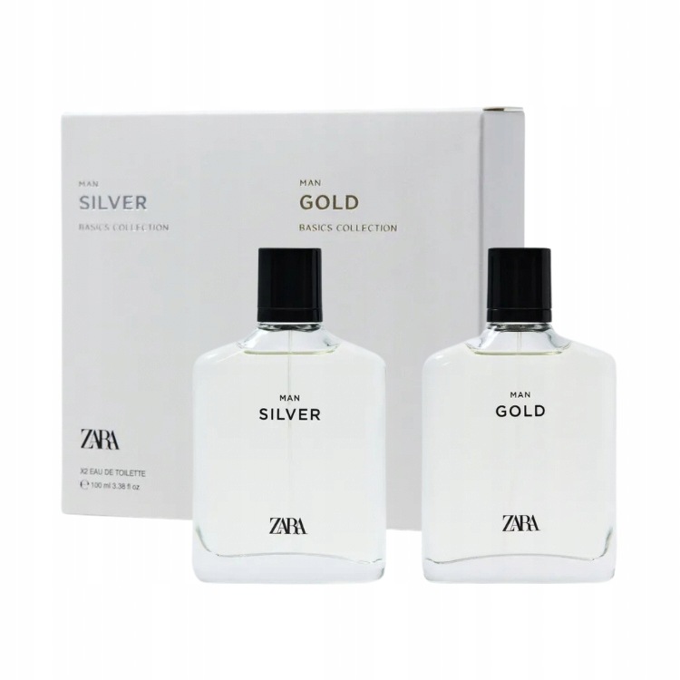 Zara Man Silver Gold Parfém 2x 100 ml Nová, větší objem