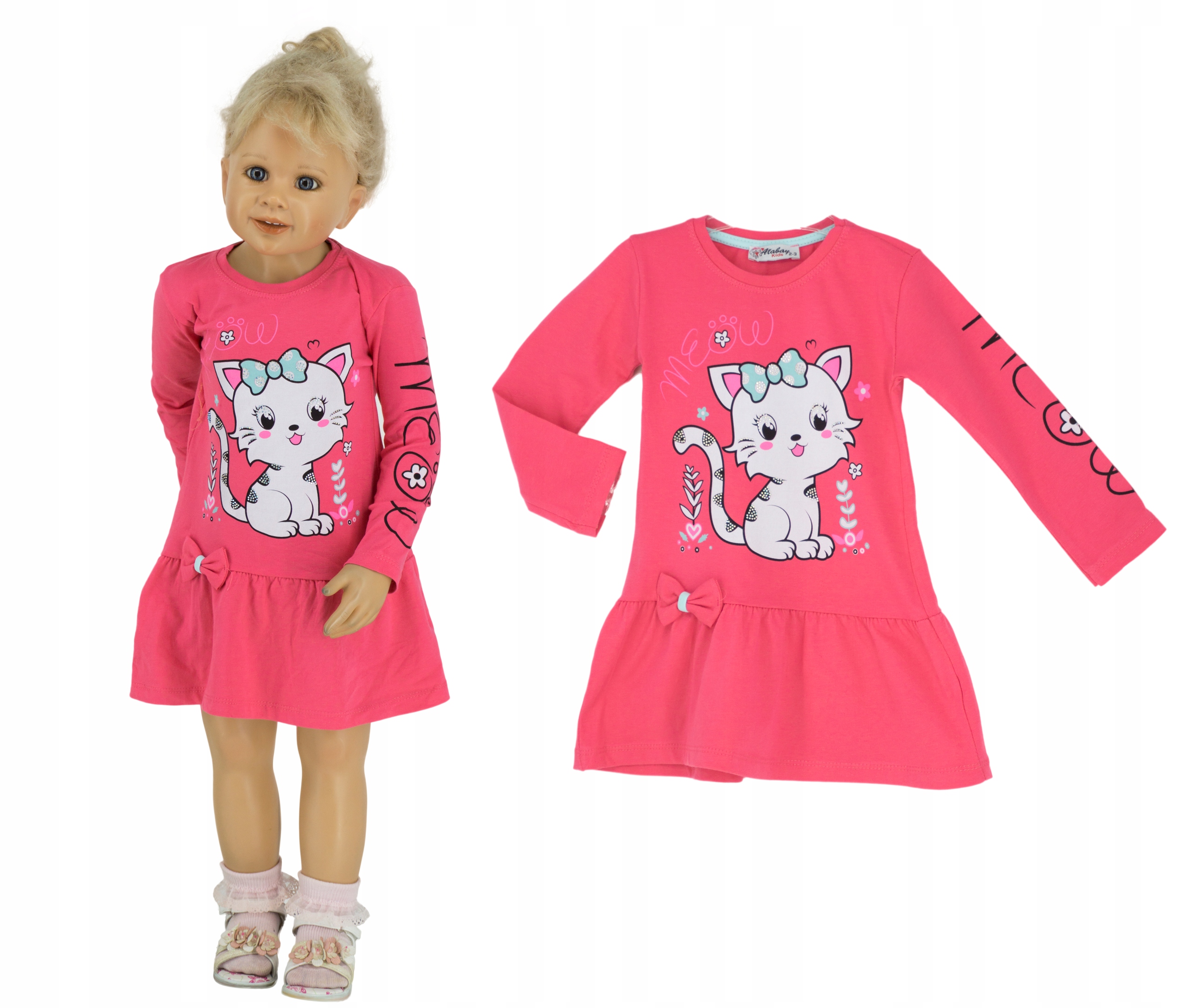 

Bawełniana sukienka kotek P0313 rozmiar 92