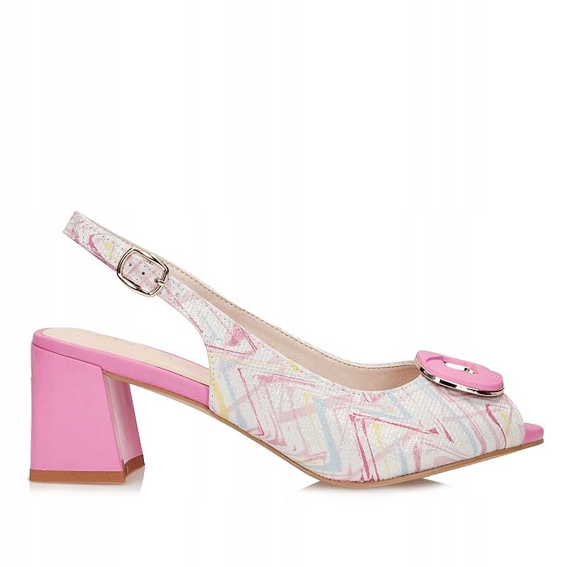 Exkluzivní dámské sandály na podpatku Epica JIJI40056E 81-I Fushia