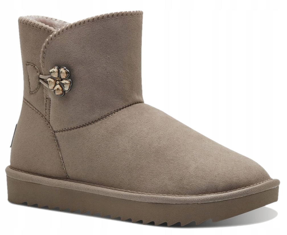 Marco Tozzi dámské kotníkové boty zateplené, béžové, sněhule 36