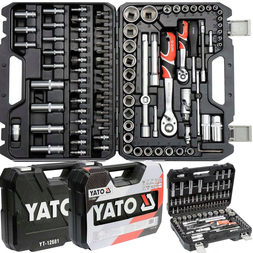 Yato Zestaw Klucze Nasadowe Bity 1/2" 1/4" Torx 94el.