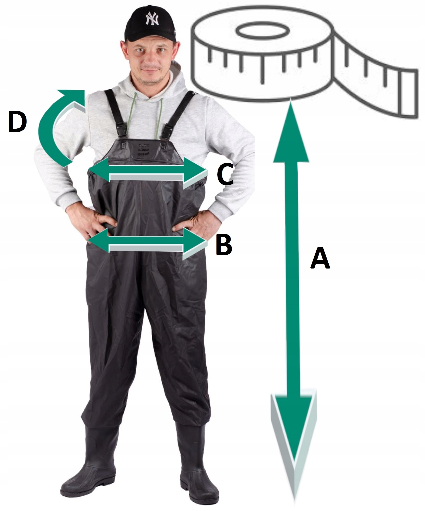 SPODNIE WĘDKARSKIE WODERY SPODNIOBUTY R.45 SZELKI Materiał dominujący guma