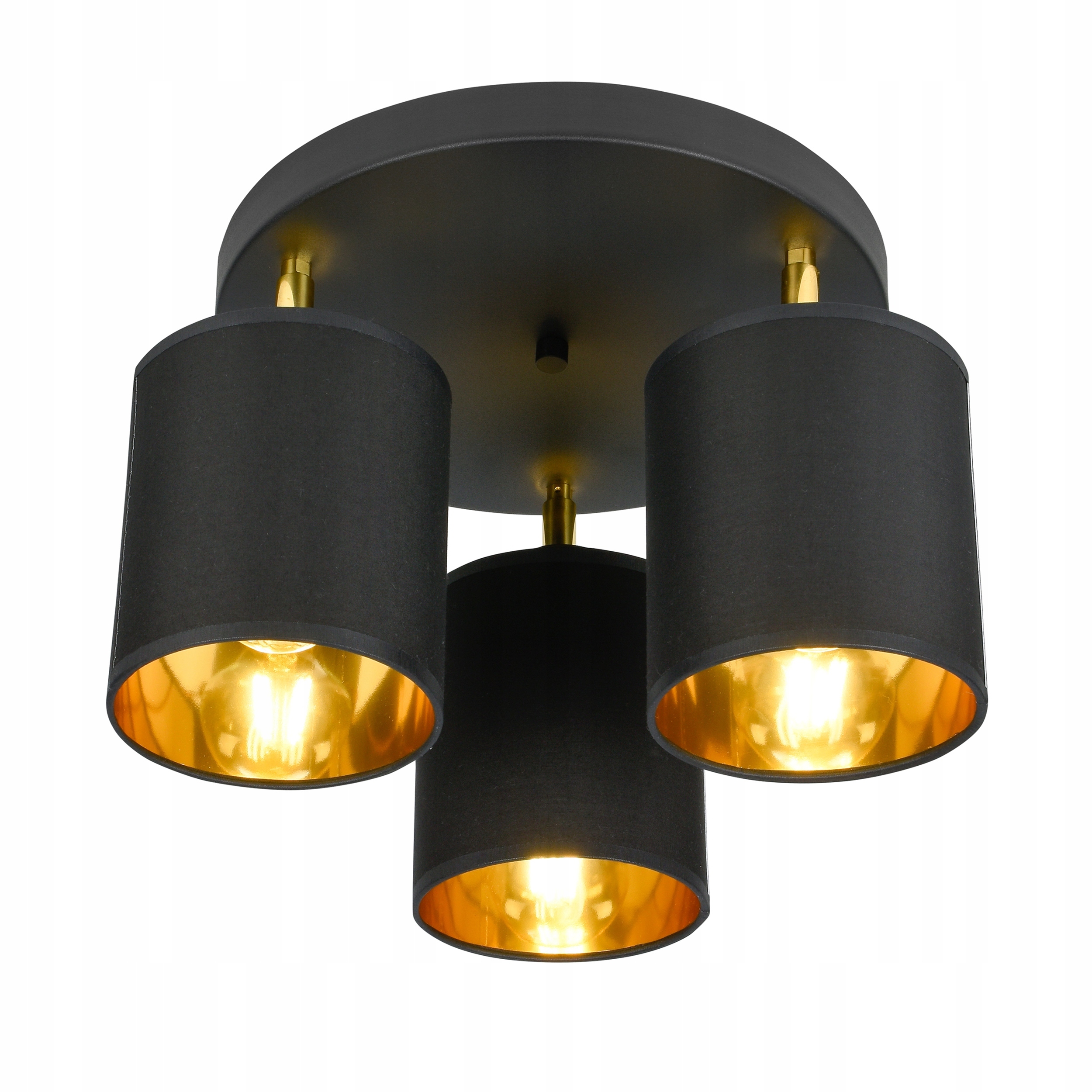 LAMPA WISZĄCA SUFITOWA ŻYRANDOL PLAFON CzarnyZłoty EAN (GTIN) 5904067087538