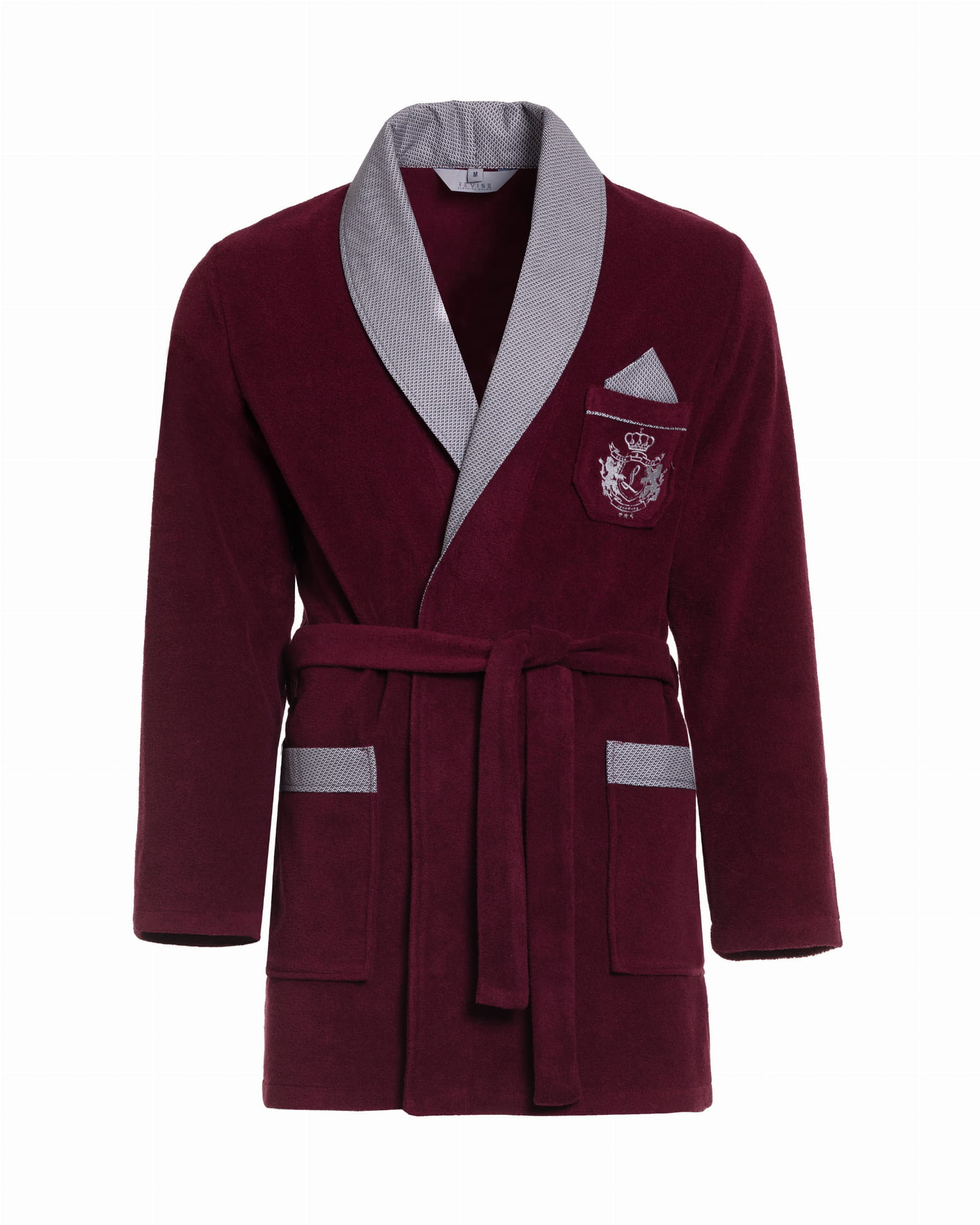 Teplá bonžurka krátký župan na zimu RE-401 Bordo C1 XXL