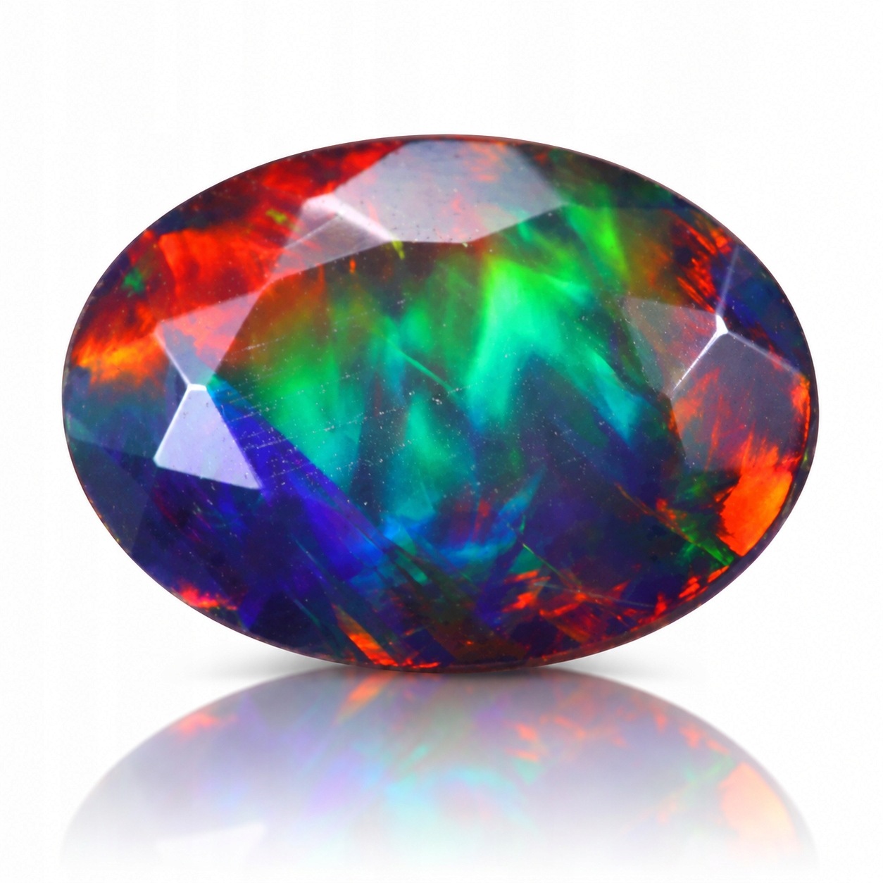 Přírodní opál černý 1.72 ct Ovál Etiopie certifikát Wbd