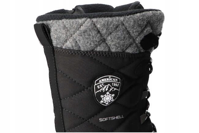 WYPRZEDAŻ OCIEPLANE TRAPERY KOZAKI BUTY ZIMOWE ŚNIEGOWCE DAMSKIE CZARNE 40 Cechy dodatkowe oddychające odprowadzające wilgoć wodoodporne