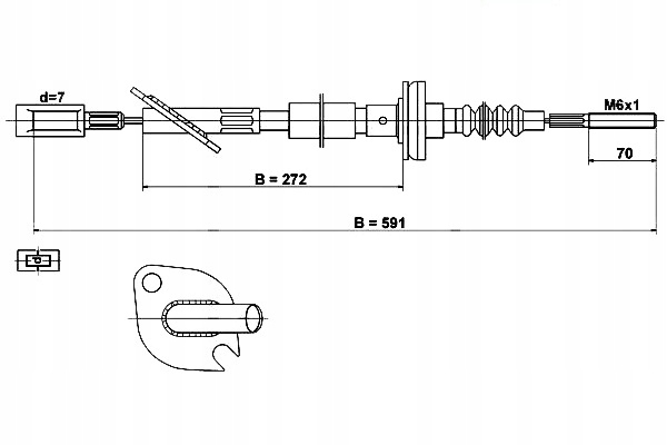 ATE LINKA SPRZĘGŁA FIAT CINQUECENTO SEICENTO / 600 Producent części ATE