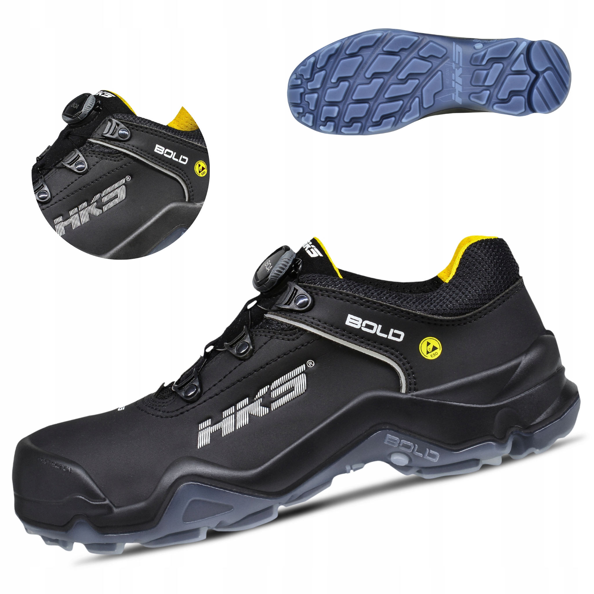 Lekkie Buty Robocze Półbuty Ochronne Z Podnoskiem Bhp Hks Speed 1VTP Boa S3