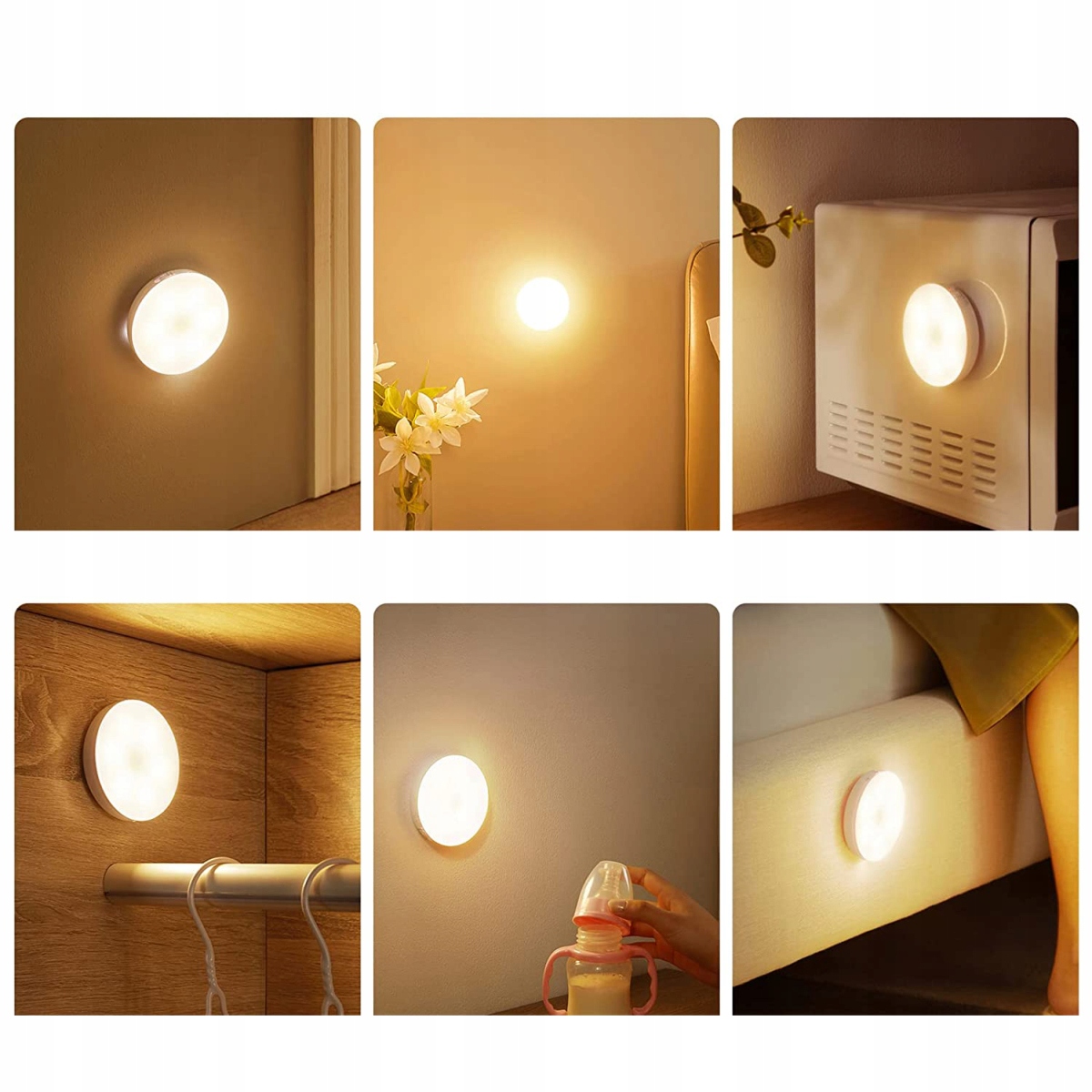 BEZPRZEWODOWA LAMPKA NOCNA LED Z CZUJNIKIEM RUCHU CZUJNIK AKUMULATOR KABEL Rodzaj LED