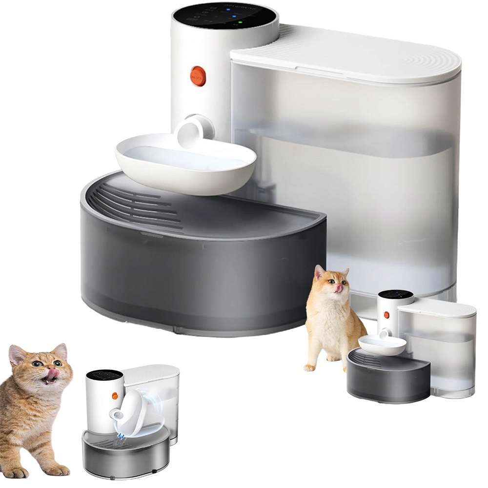 Levně Bezdrátové Krmítko Pro Kočky 3 L Tiché Snadné Čištění Baterie 2000 Mah