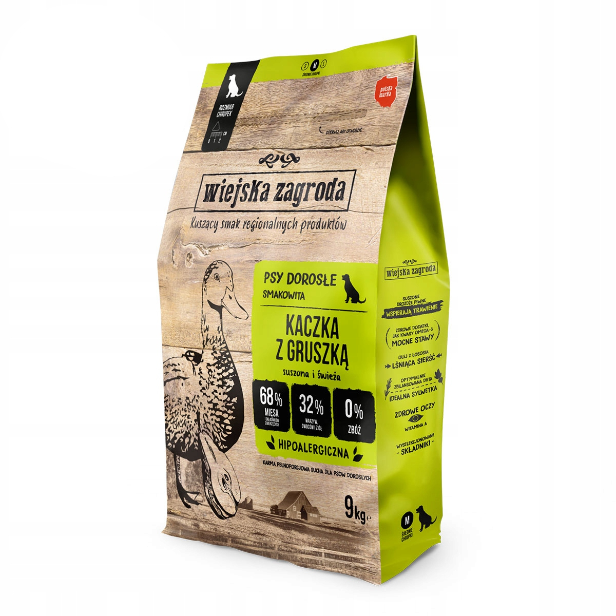 Wiejska Zagroda Kaczka z Gruszką 9kg chrupki M