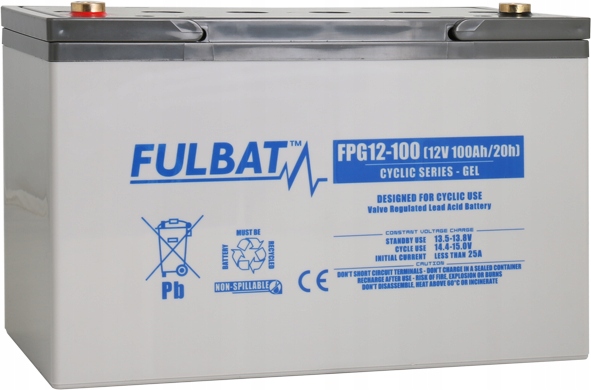 Akumulator Fulbat FPG12-100 GEL żelowy 12V 100Ah