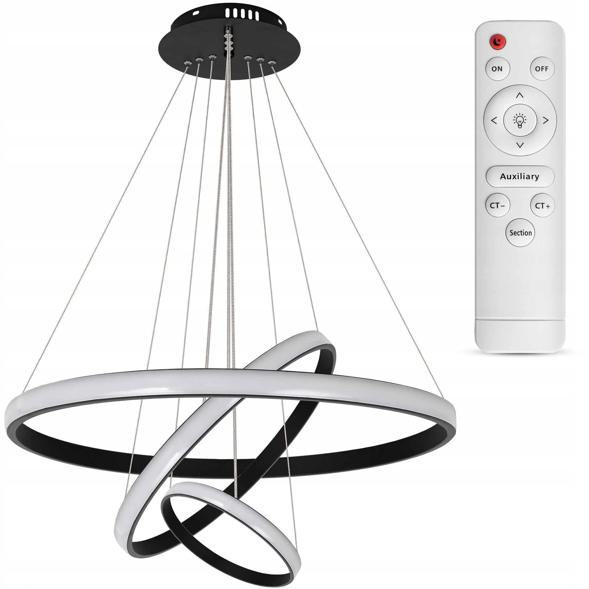 

Lampa Wisząca Sufitowa Led Ring 60cm Pilot 60W