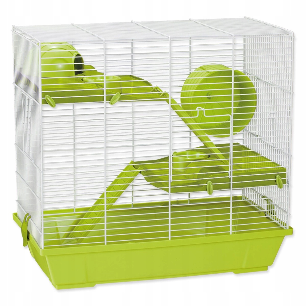Levně Klec Small Animals Jakub bílá, výbava zelená 50,5x28x47cm