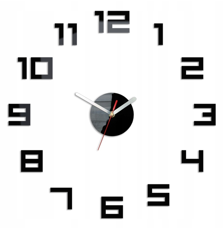 

Duży Zegar Ścienny Lustro Nowoczesny Cichy