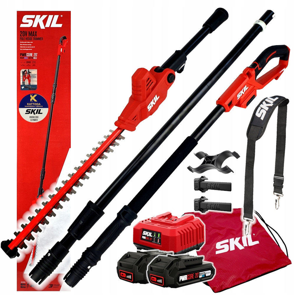 Sekator 45cm Skil 20V 0640 na wysięgniku 2x2.0Ah