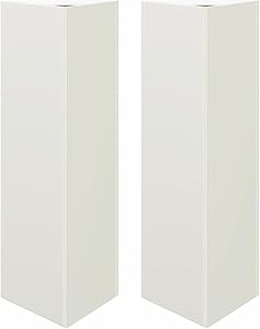 Záhradné kvetináče, 2 ks, biele, trojuholníkové, 30x26x75 cm, oceľ