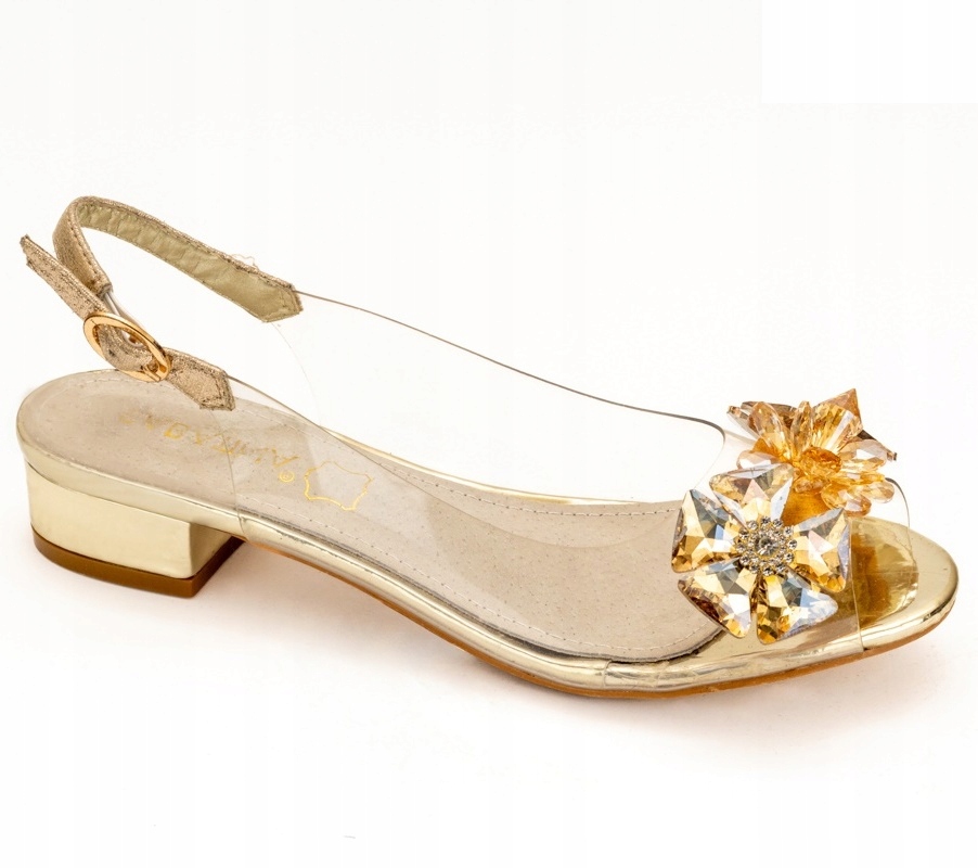 Sabatina 380-8 Zlaté 38 Silikonové Transparentní Gelové Sandály