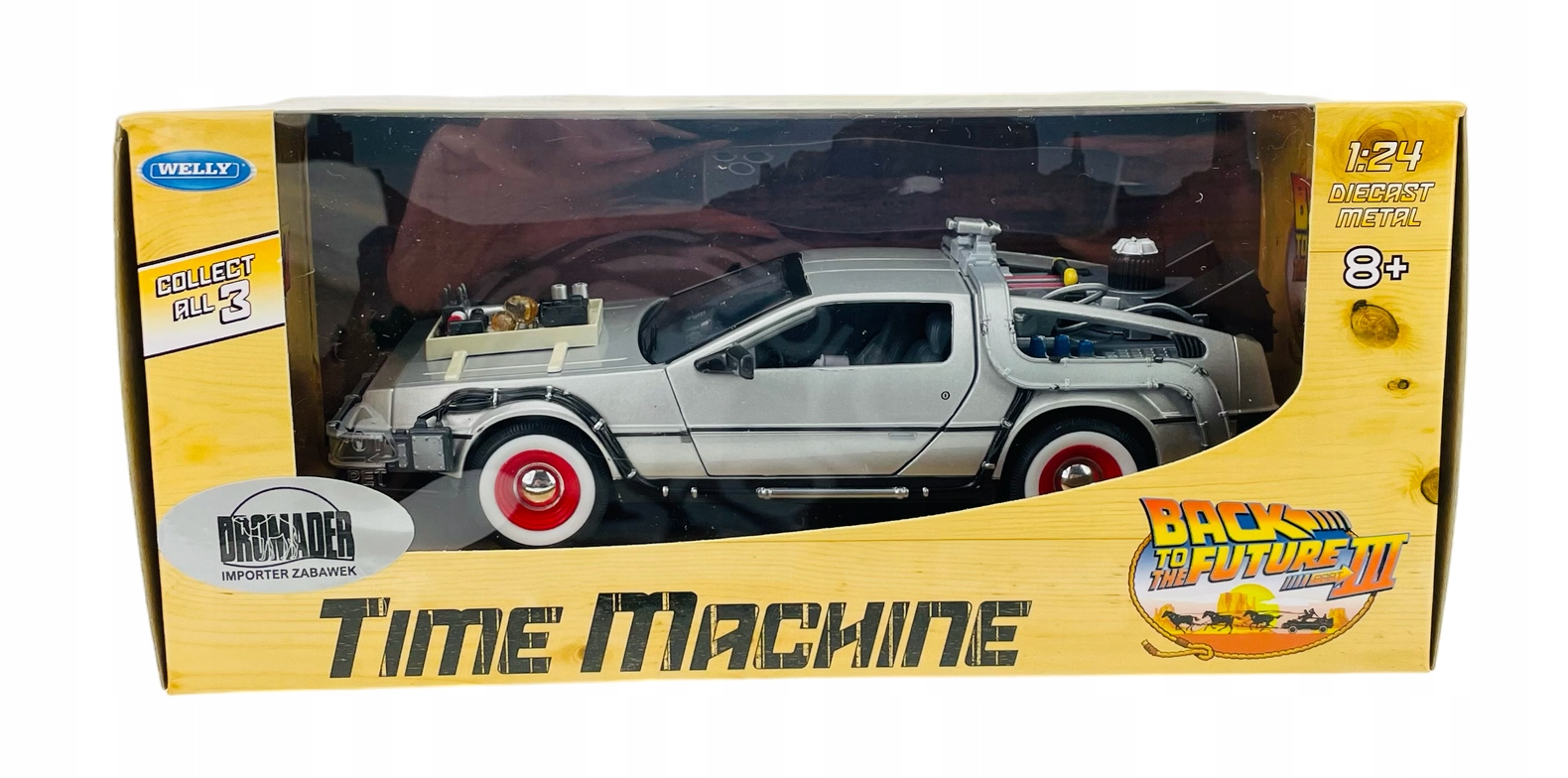 Welly Delorean Powrót do Przyszłości część 3 1:24 Model DeLorean DMC-12