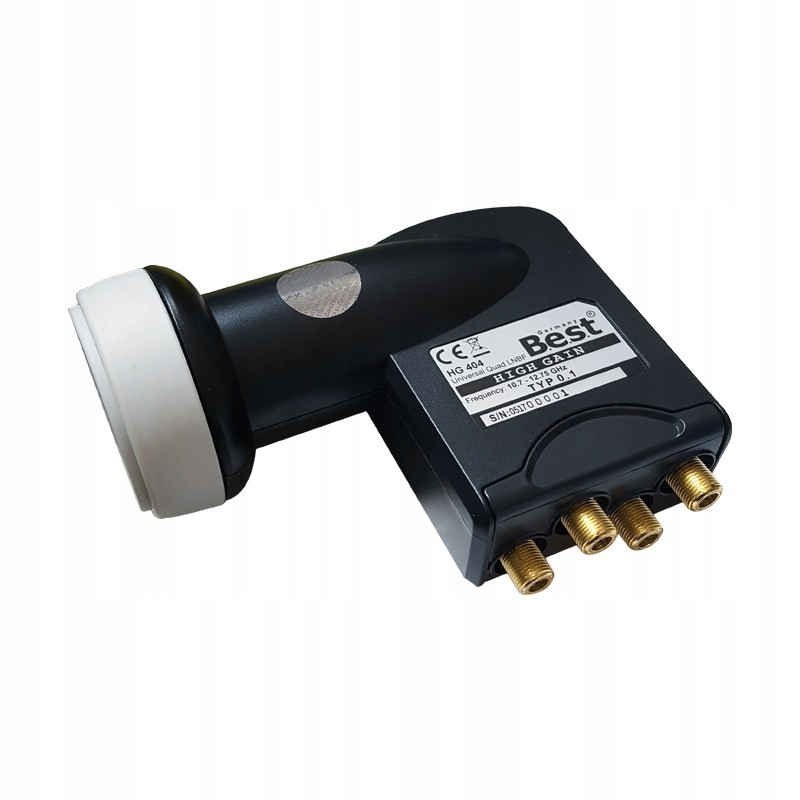 Konwerter LNB Quad BEST HG 404 Ultra Black 0,1dB