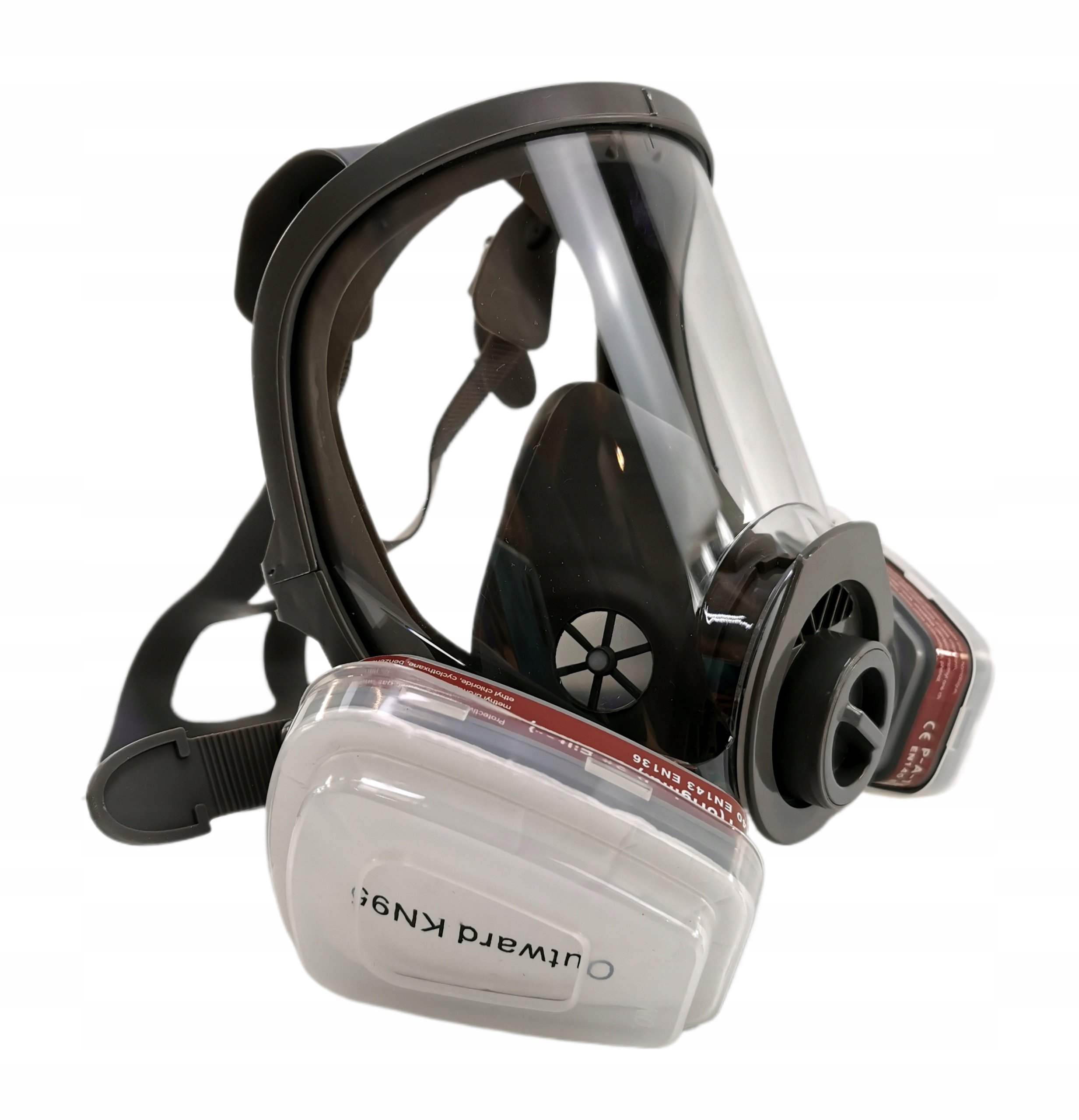 MASKA LAKIERNICZA PEŁNA PA1 PODWÓJNA PRZECIW GAZOWA CHEMICZNA FILTRY 2X Informacje o bezpieczeństwie CE