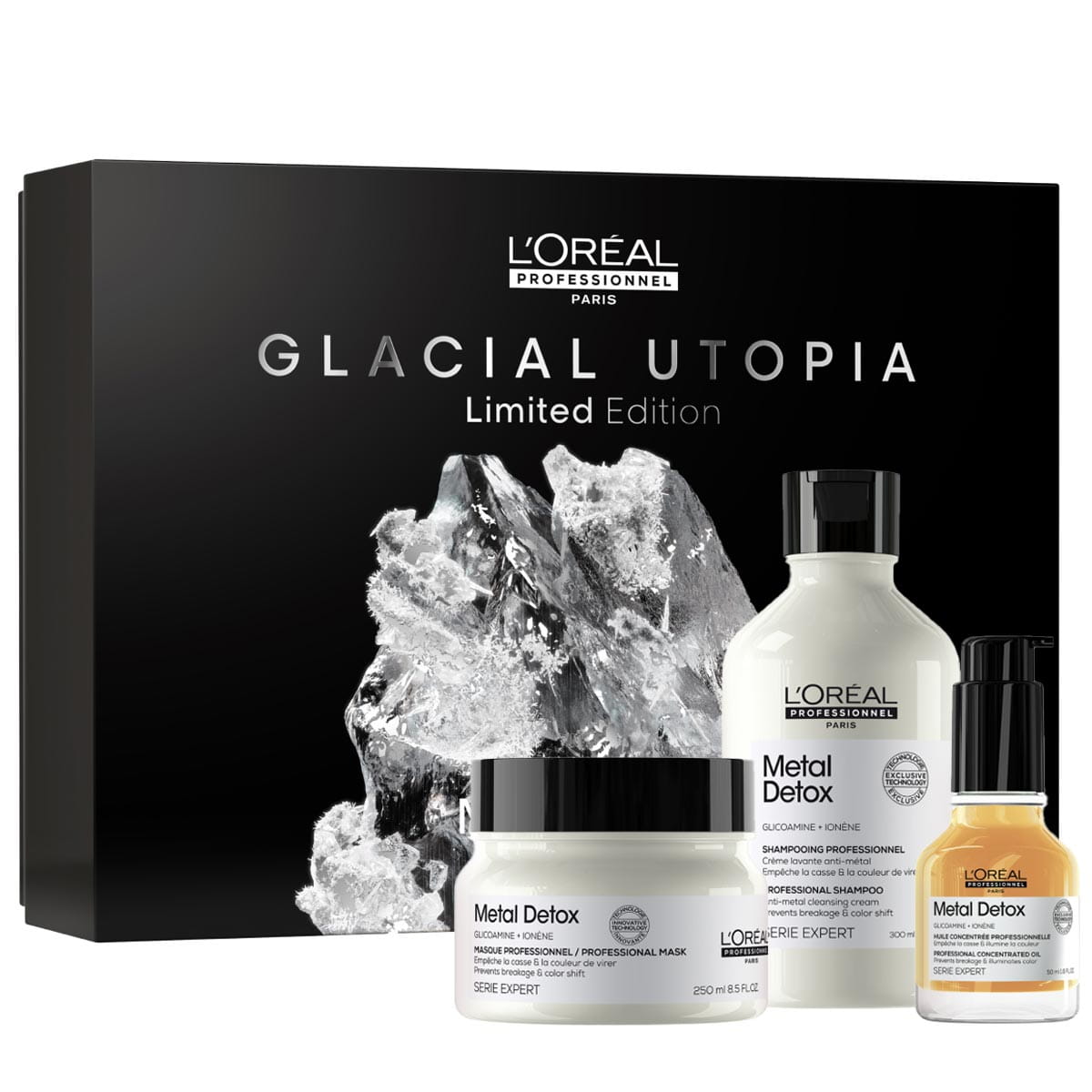Loreal Glacial Utopia Metal Detox dárková sada pro ochranu barvy vlasů