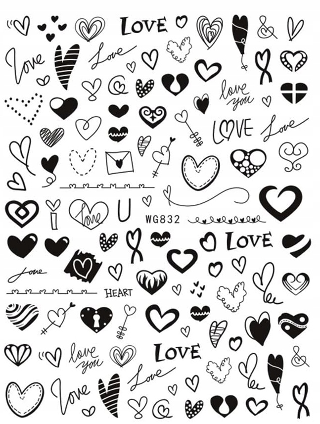NAKLEJKA NAKLEJKI SAMOPRZYLEPNE SERDUSZKA SERCE LOVE WALENTYNKI WG832 Kod producenta 5905965212046
