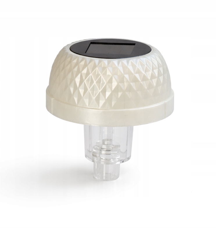 Kaptur solarny na znicz śr. 72mm na cmentarz. PERŁOWY DIAMENTOWY