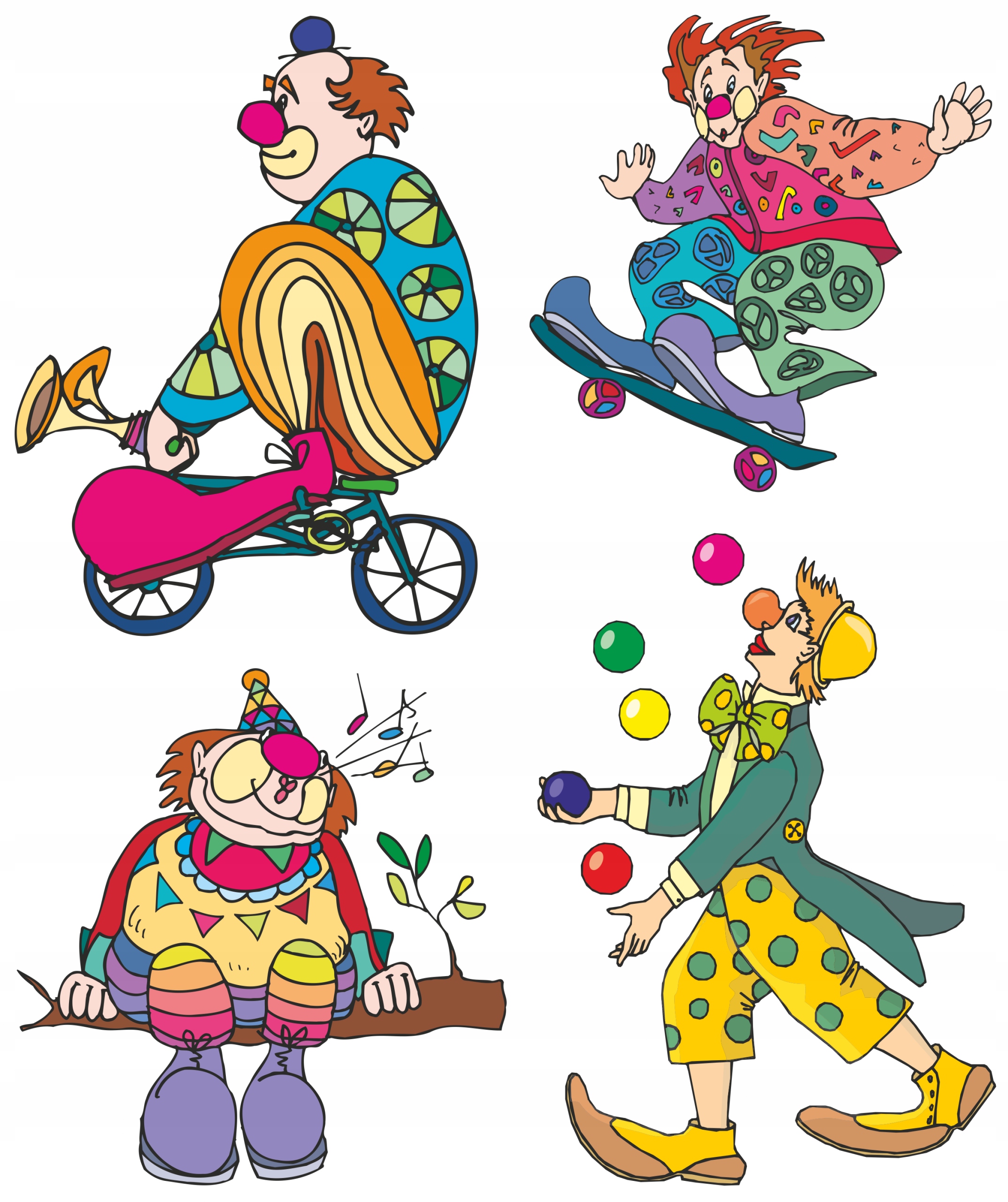 

Naklejki Na Okno Lustro Szybę Klauny Clown Cyrk