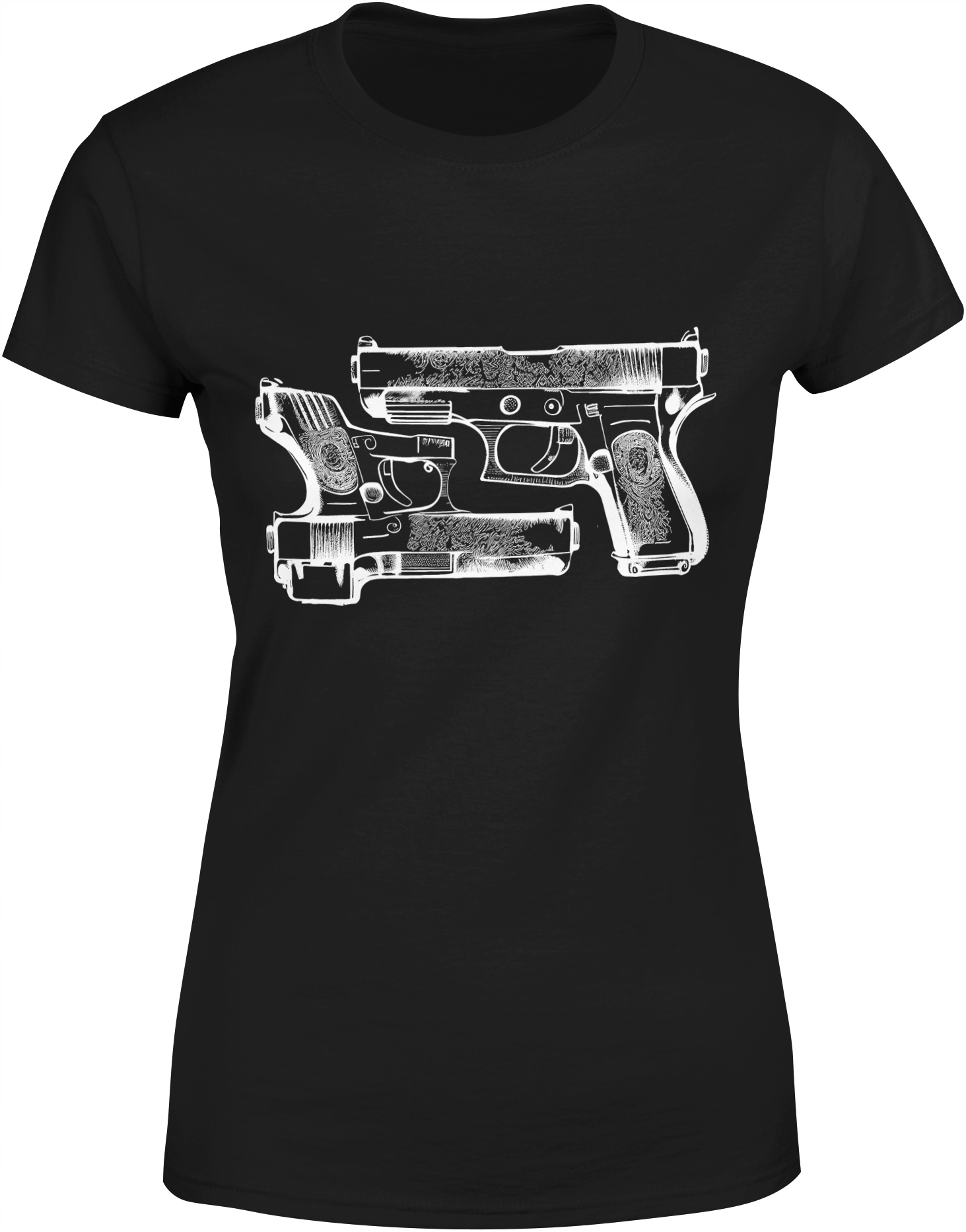 

Koszulka Damska Pistolet Strzelnica Broń Wojskowa