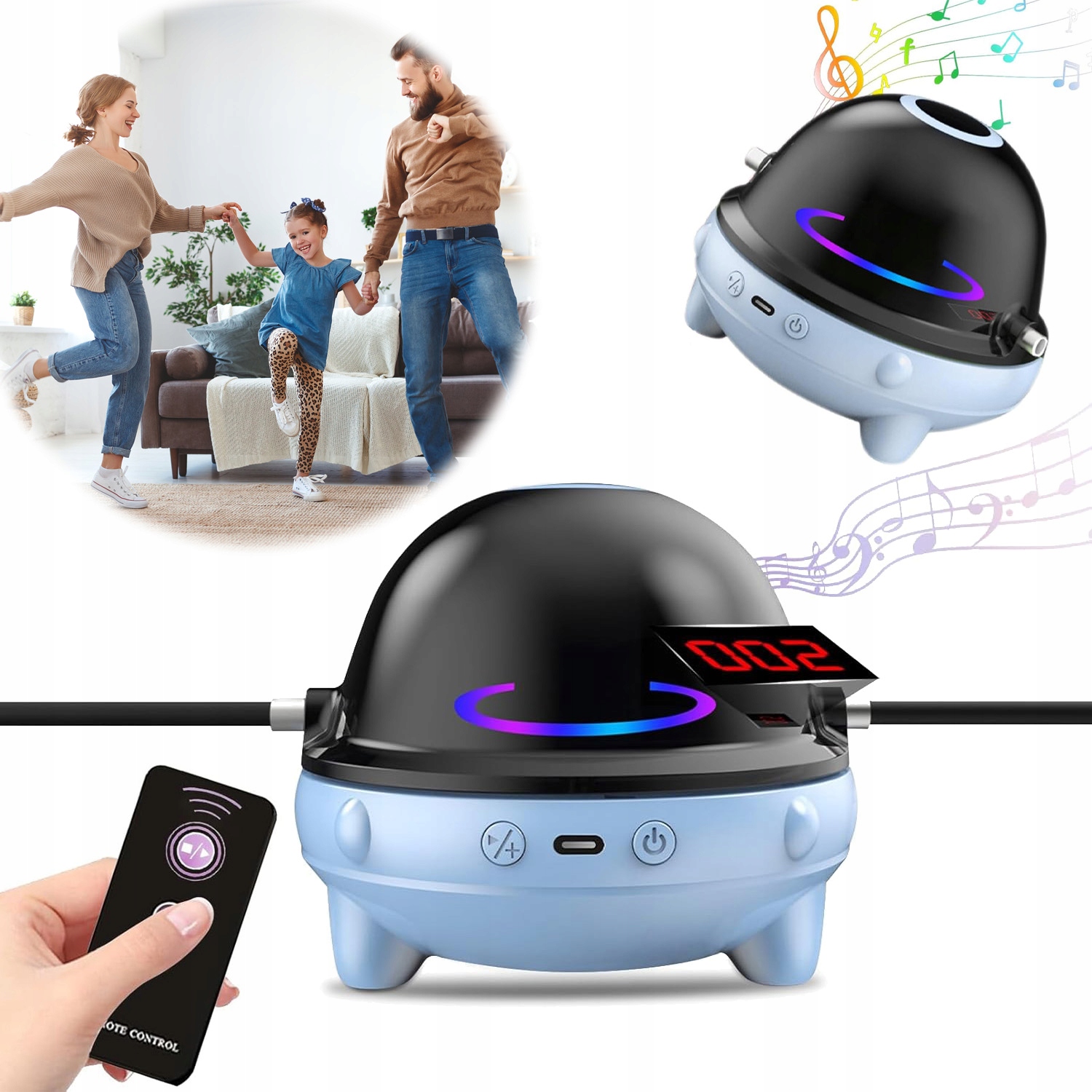 Bluetooth Hudební Stroj Pro Skákání Na Švihadle S Počítadlem Rychlosti 10
