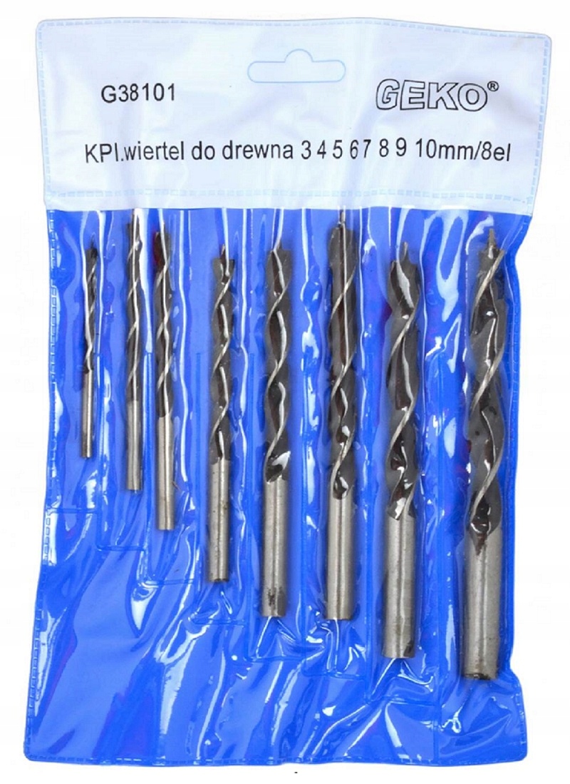 

Wiertła do drewna 3mm 10mm 8szt kpl