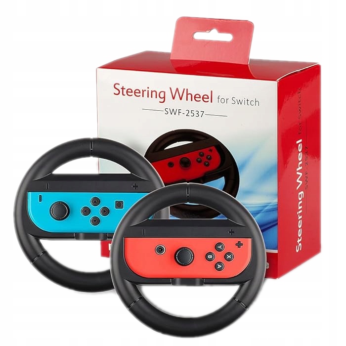 DWIE KIERWONICE KIEROWNICA UCHWYT NA JOY-CON DO NINTENDO SWITCH - CZARNE