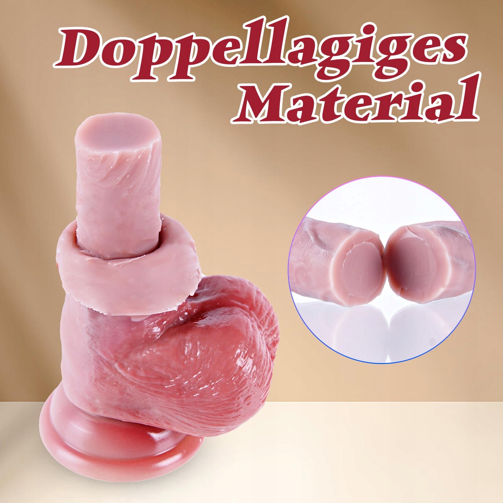 ANFÄNGER Silikonowy Realistyczny Dildo 14 cm Z Silnym Przyssawką — miniatura 5