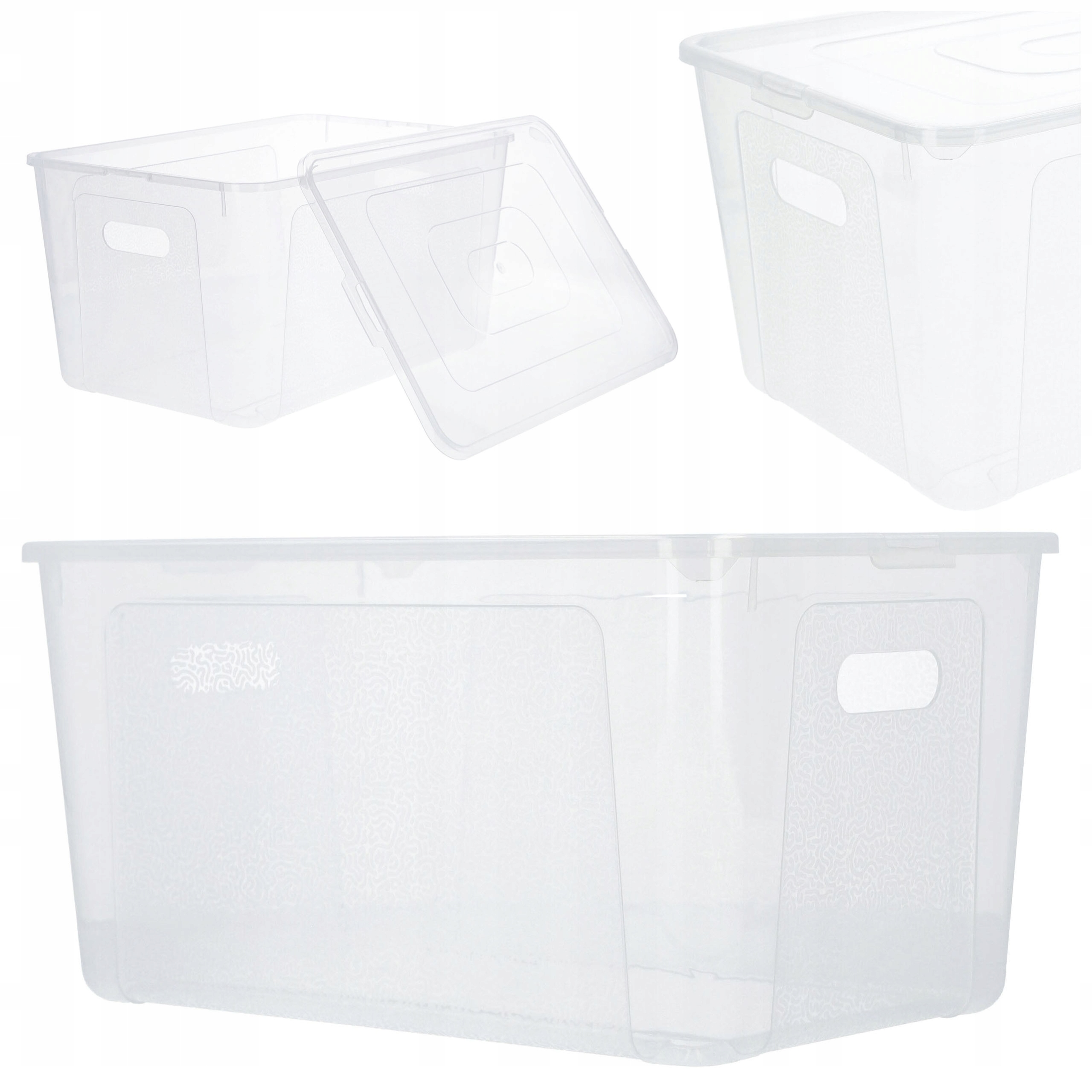 Organizer przezroczysty pojemnik 17l plastikowy box pudełko z pokrywą