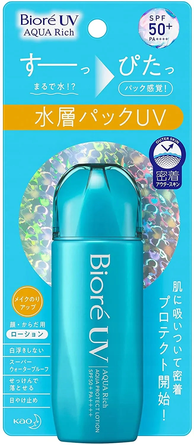 Biore Aqua Rich Lotion Lehký opalovací krém SPF50+ Pa++++