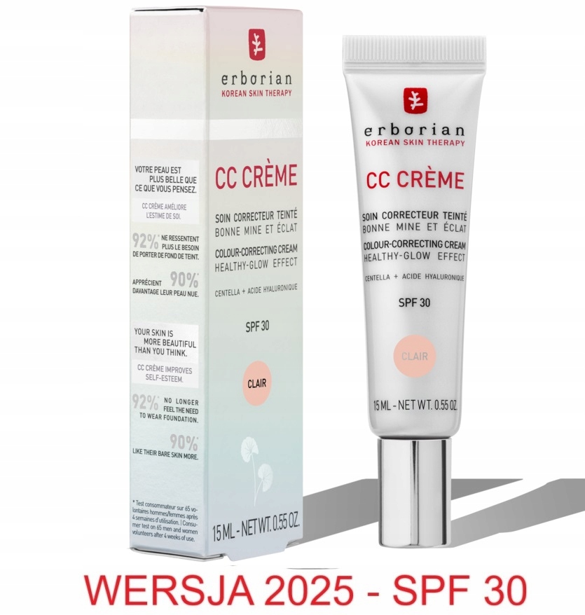 Erborian Krem koloryzujący CC Creme Centella Asiatica SPF30 Clair 15ml